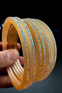 Golden Rainbow stone Churra Bangles set (6 bangles in set )price per set