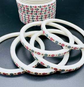 Wedding Churra: Dotted Churra Bangles set (6 bangles in set )