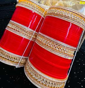 Wedding Churra: American Diamond Kade set in Bridal Churra