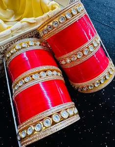 Wedding Churra: Original Kundan stone design Bridal Churra