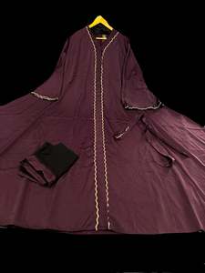 Wine color Beautiful and very Soft georgette based handwork Abaya (Chest 46 inch&hellip;