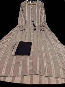 Womens: Beautiful and very Soft georgette based handwork Abaya (Chest 48-50 inches and length approximately 56 inches)with Hijaab (scarf)