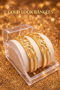 Jewellery: Beautiful Gold look Kade /Bangles (Not original Gold)(slight variance in color and shades are possible ) 4 kade set (price per set of 4 bangles) slight variance in shade and picture is possible