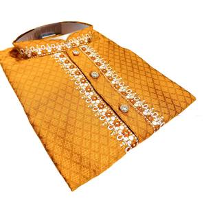 Kids Kurta Pajama: Silk based embroidered work kids kurta pajama