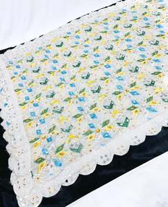 Phulkari Dupatta: Pure chiffon based Heavy work Phulkari dupatta all over stone work and mirror
