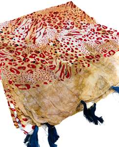 Embroidered Dupatta: Print work Cotton based plain dupatta scarf style