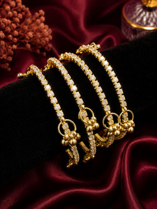 Glamorous ghungroo with shimmering stone detailing Kashmiri Style Bangles  (pric&hellip;