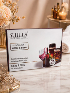 Beauty: (Salon size pack )SHILLS Professional Wine & Beer Facial Kit is designed to deeply cleanse, nourish, and rejuvenate your skin for a radiant glow.
Perfect for all skin types, it delivers a salon-like shine & glow experience at home