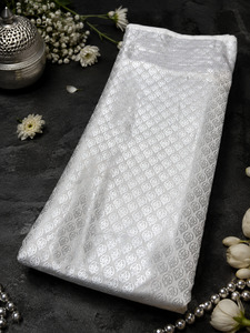 Silver Brocade silk Fabric (price per meter) perfect for stitching blouses /skir&hellip;