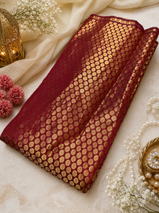 Maroon Brocade silk Fabric (price per meter) perfect for stitching blouses /skir&hellip;