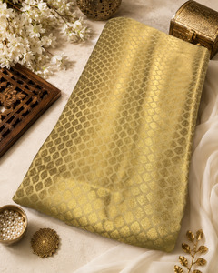 Golden brocade silk Fabric (price per meter) perfect for stitching blouses /skir&hellip;