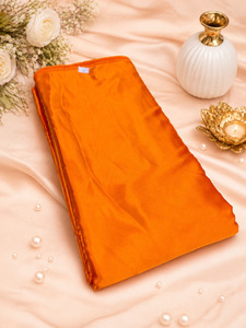 Bhagwa orange colour Satin beautiful soft fabric(Per meter) 112cm width (slight &hellip;