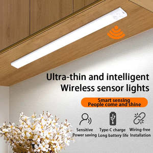 Accessories For Sale: LED Motion Sensor Under Cabinet Light – Wireless, Rechargeable, 3-Color Night Lamp