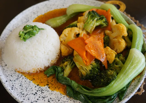 Stir-fried Vegetables with Streamed Rice