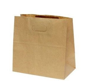 Paper Bags Twist Handle Carry Brown Kraft: Plain Die Cut Handles Bag 280 x 140 x 300mm 500 QTY