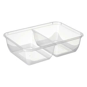 2 Compartment Rectangular PP Containers