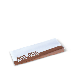 Hot Dog Printed Greaseproof Satchel - 1 Ply 95 x 45 x 257mm Qty 500