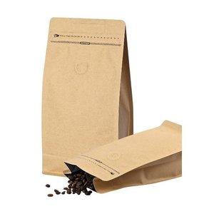 Flat Bottom Coffee Valve 8 Side Seal Zipper Pouch Bags With Pull Tab Brown - Mat&hellip;