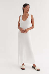 Knitwear: Milano Knit V-Neck Dress