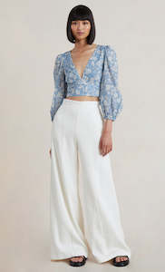 Bec Bridge: Floral Skies Crop Top