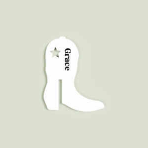 Daisy | Cowboy Boot Acrylic Drink Tag