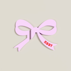 Abby | Bow Acrylic Drink Tag (Medium)