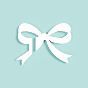 Drink Tags: Small Bow Acrylic Drink Tag (style 2)