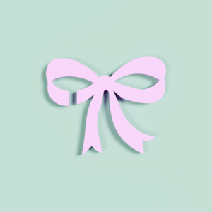 Small Bow Acrylic Drink Tag (style 1)