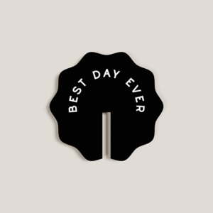 Orchid | Wavy Acrylic Drink Tag | Best Day Ever (Large)