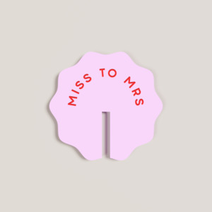 Camellia | Wavy Acrylic Drink Tag | Miss To Mrs (Large)