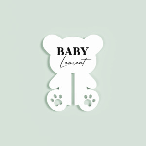 Laurent | Teddy Bear Acrylic Drink Tag