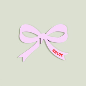 Drink Tags: Chloe | Bow Acrylic Drink Tag (Large)