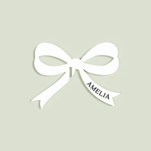 Amelia | Bow Acrylic Drink Tag (Large)