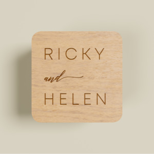 Sapphire | Engraved Ring Box