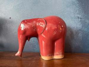 Decoration: Peaceful Elephant - Copper Red