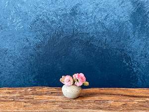 Wholesale: Hand-thrown Tiny Bud Vase / white speckled - S4