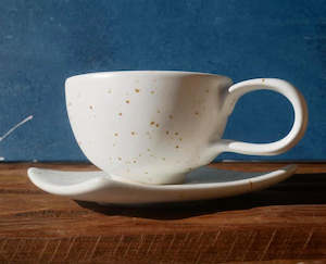 Wholesale: White Speckle Coffee Set - II