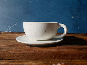 Wholesale: White Speckle Coffee Set - I