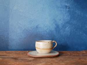 Natural Speckle: Natural Speckle Espresso cup with saucer Set