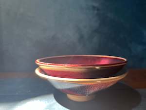 Copper Red: Copper red waterfall bowls Japanese Bowl