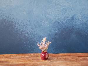 Hand-thrown Tiny Bud Vase / copper red/ox blood glazed - R9