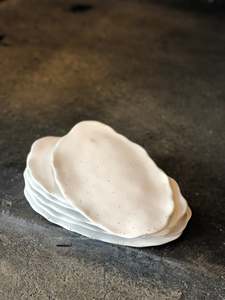 Freeform Flat Plate, Handmade Pottery, Ceramic