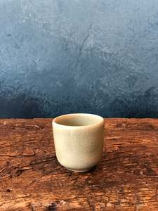 Drinkware: Japanese Teacup, Emerald, Cracked Pattern, Shinny Glazed, Handmade