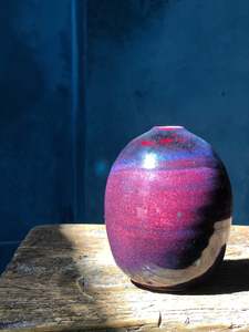 Vase: Kinyo - Rouge Flambe' - Copper Red Ox blood Vase 3