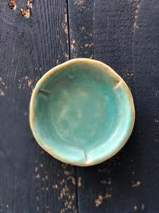 Utensil: Ramekin/Tiny Saucer: Blue, Handmade