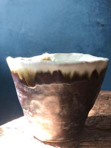 One of a kind Uneven Brown Mug, Handmade