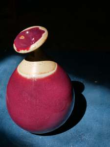 Copper Red: Copper Red Bent Nack Vase - II