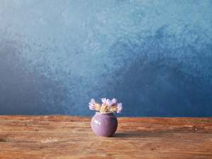 Hand-thrown Tiny Bud Vase / copper-purple kinyo glazed - P2