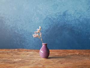 Hand-thrown Tiny Bud Vase / copper-purple kinyo glazed - P5