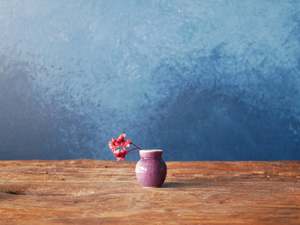 Hand-thrown Tiny Bud Vase / copper-purple kinyo glazed - P9